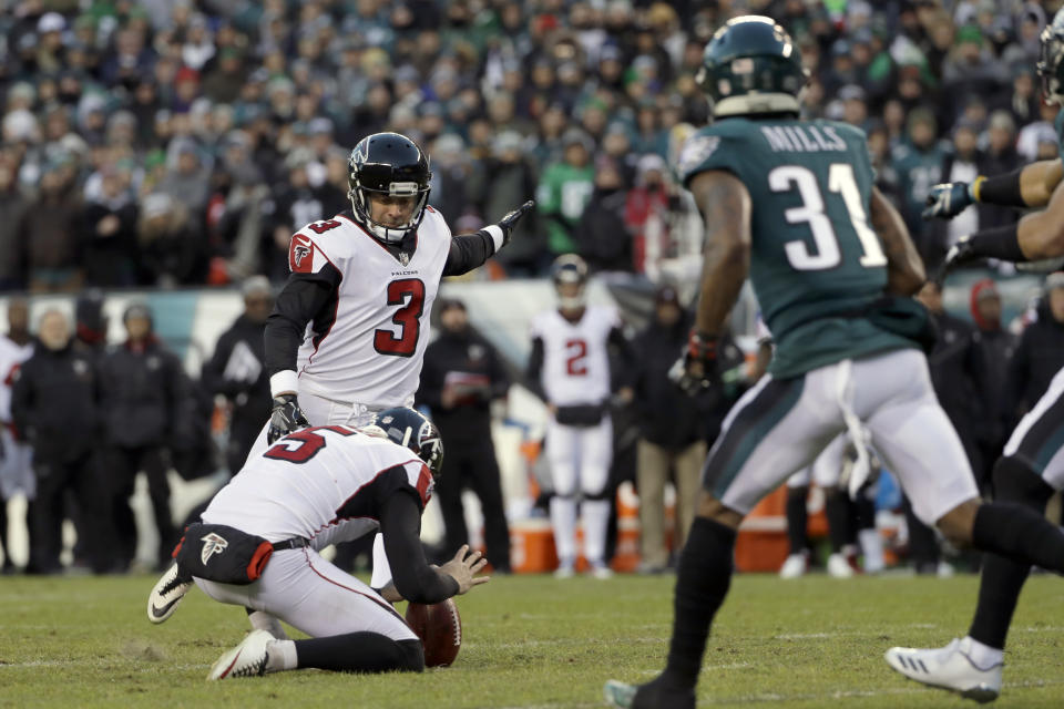 Matt Bryant has been a consistent source of offense for the Atlanta Falcons. (AP Photo/Michael Perez)