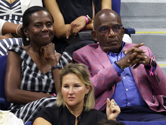 <p>Matthew Stockman/Getty</p> Al Roker and Deborah Roberts on Day Thirteen of the 2023 US Open