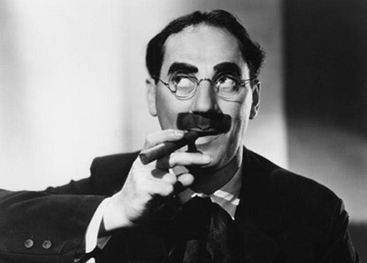 <span class="caption">Groucho Marx: still from Room Service (1938).</span> <span class="attribution"><span class="source">RKO Pictures</span></span>