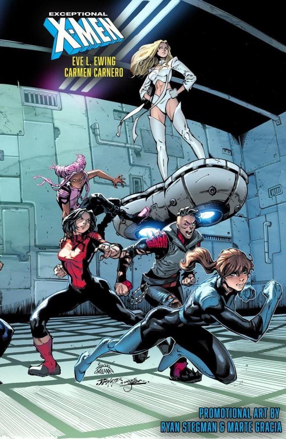 Promo art for the new Exceptional X-Men relaunch from Ryan Stegman and Marte Gracia.