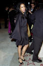 <p>Aaliyah looked gorgeous in an LBD on her way to the 2001 Vanity Fair afterparty. </p>