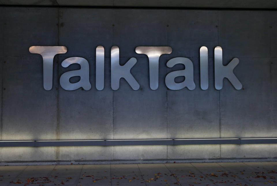 LONDON, ENGLAND - OCTOBER 23: Signage is pictured on the exterior of the headquarters for the Talk Talk telecommunications company are pictured on October 23, 2015 in London, England. Talk Talk announced today that it has received a ransom demand after its website was attacked and customers details stolen by hackers claiming to be a cyber-jihadi group.  (Photo by Carl Court/Getty Images)