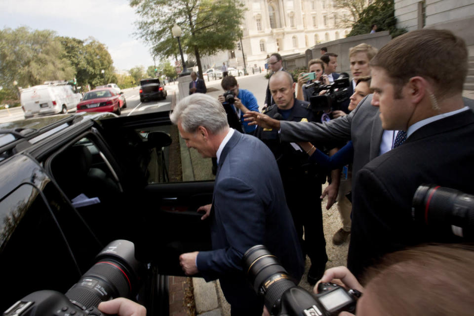 Kevin McCarthy gets into his car