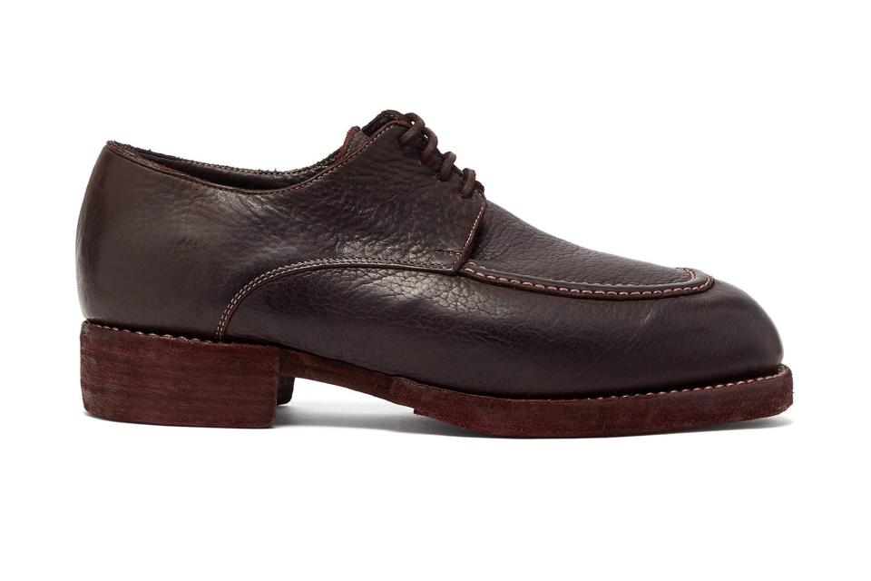 Guidi bison grained-leather derby shoes (was $1,200, now 40% off)