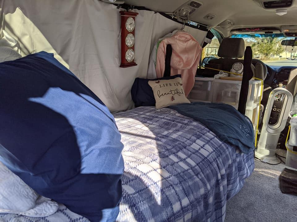 According to homeless advocate Jim Martin, there are many homeless car-dwellers in Sussex County. One woman allowed him to take this photo of her van.