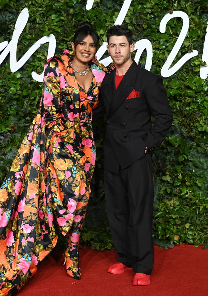 Priyanka Chopra and Nick Jonas on the red carpet