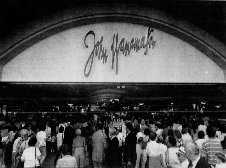 The John Wanamaker store in the Christiana Mall on opening day in 1991.