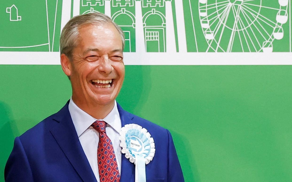 Britain's Reform UK Party Leader Nigel Farage