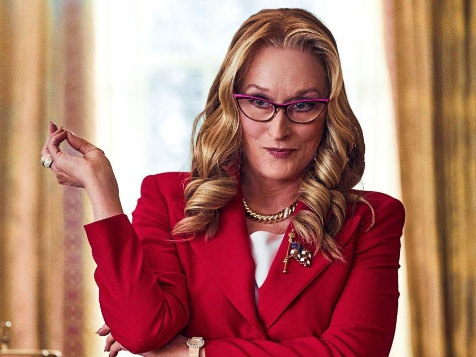 Meryl Streep in a red jacket
