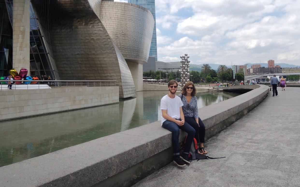 Tomé Morrissy-Swan and his mother, on holiday in the Basque country