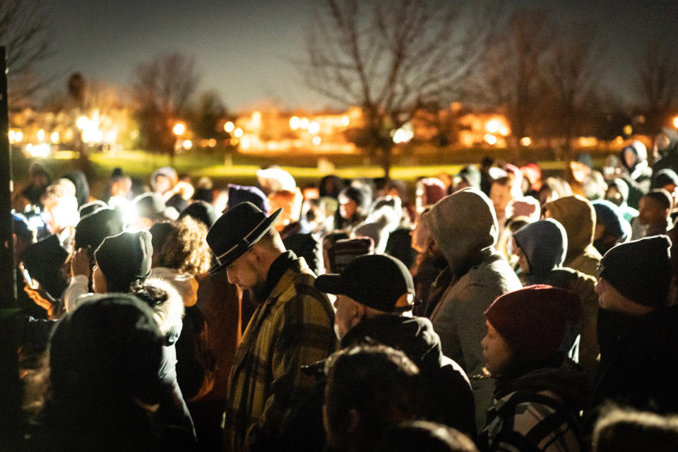 More than 100 people gathered at the memorial for Tyre Nichols at Regency Community Skate Park in Sacramento. 