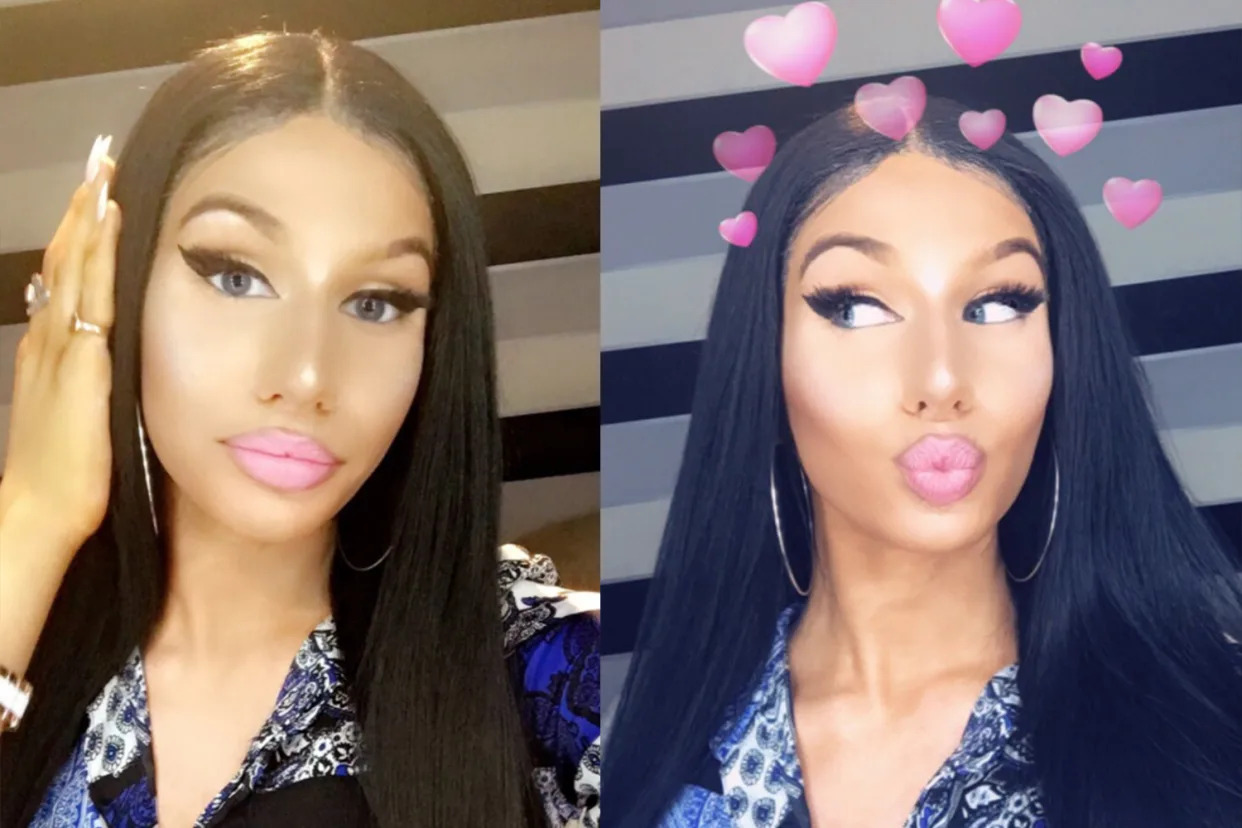 College student Jaiah Fern was accused of blackface for resembling Nicki Minaj. (Photo: Twitter/Jaiah Fern)