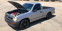 <p>We first spotted this interesting S2000-engined Tacoma for sale on Craigslist, and <a href="https://www.roadandtrack.com/car-culture/a22687315/toyota-tacoma-with-s2000-enigne-swap-s2coma/" rel="nofollow noopener" target="_blank" data-ylk="slk:eventually talked to the builder;elm:context_link;itc:0;sec:content-canvas" class="link ">eventually talked to the builder</a>, who told us all about it. It's pretty unassuming save for those wheels, and looks like a seriously good time. </p>