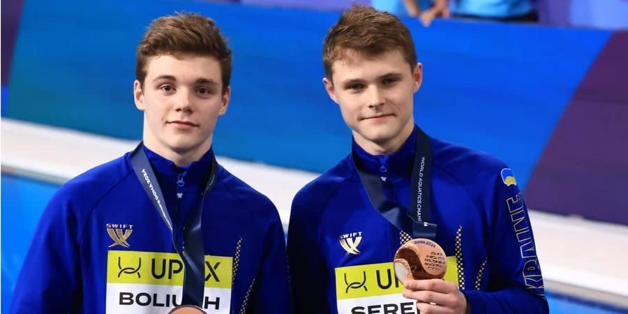 Ukrainian athletes Oleksiy Sereda and Kyrylo Bolyukh clinched bronze in synchronized diving from the 10m platform