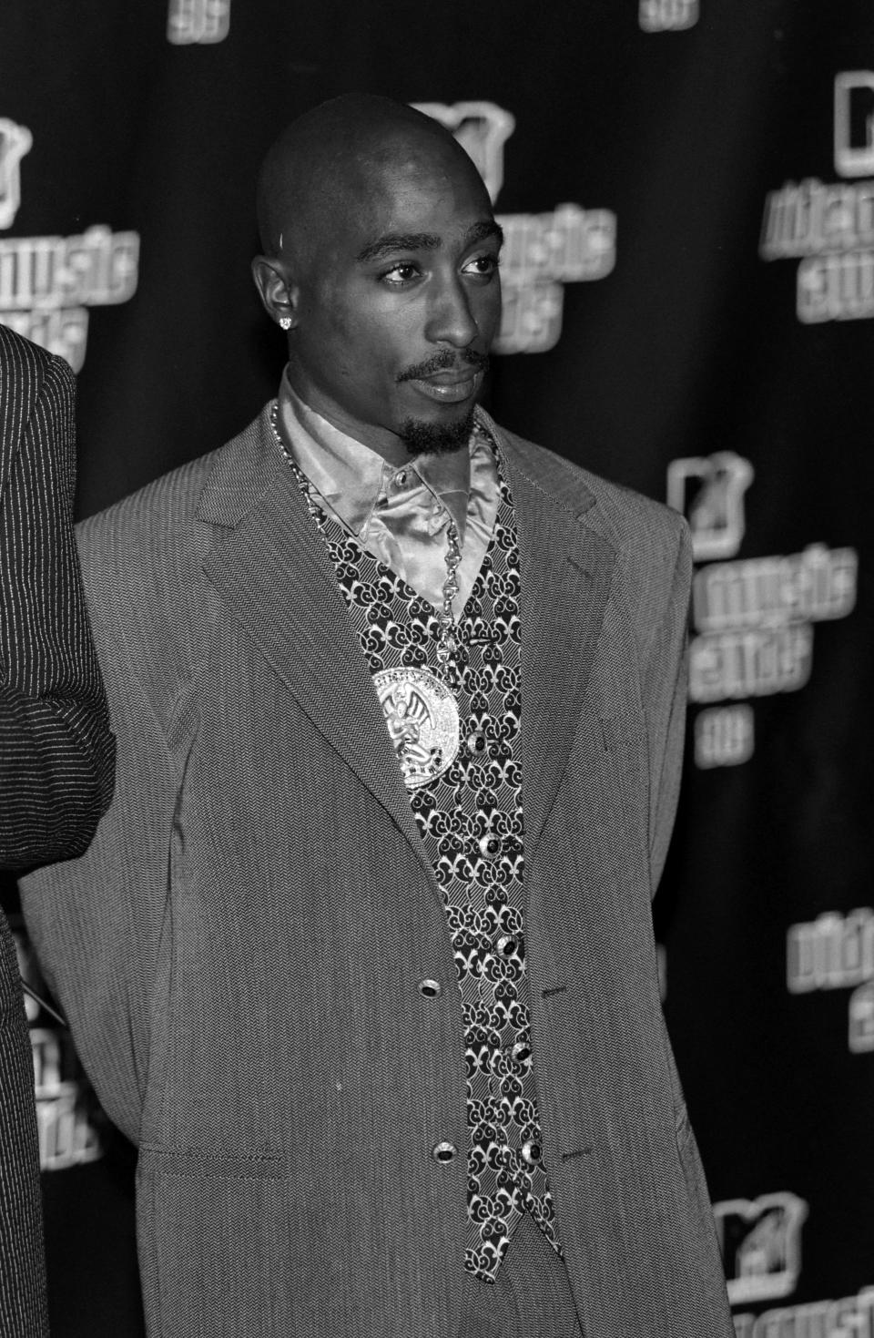 Tupac Wearing suit