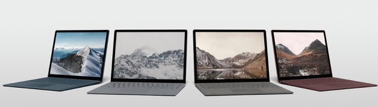 Microsoft Surface Laptops.