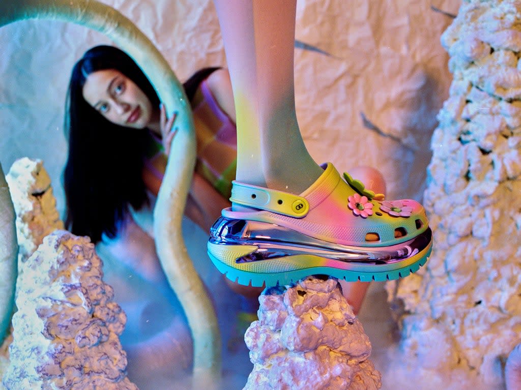 Lazy Oaf X Crocs’ new Mega Crush Clog shoe (Lazy Oaf)