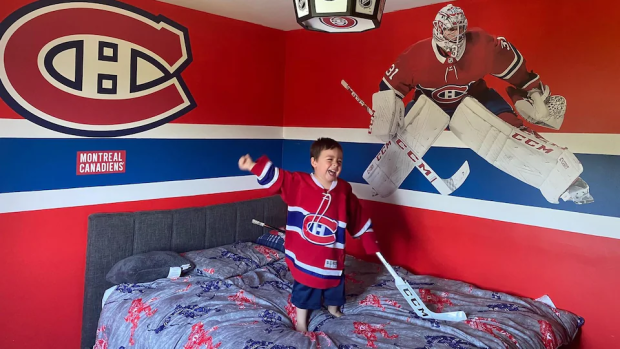 Liam Shayton Awashish idolizes Montreal Canadiens goaltender Carey Price.  (Josée Gagnon/Facebook - image credit)