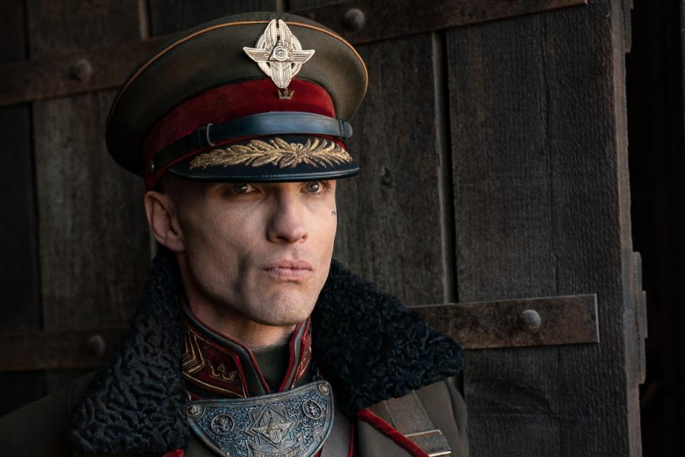 Ed Skrein as Atticus Noble in ‘Rebel Moon – Part One: A Child of Fire' (Chris Strother/NETFLIX)