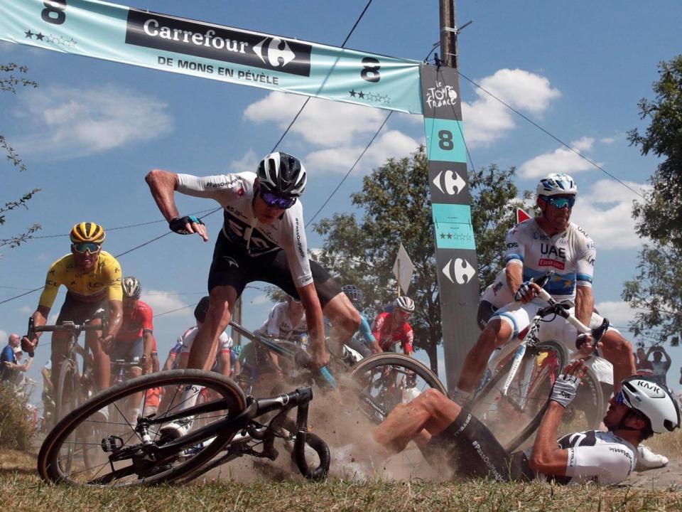 Froome crashed on the cobbles on stage nine (Reuters)