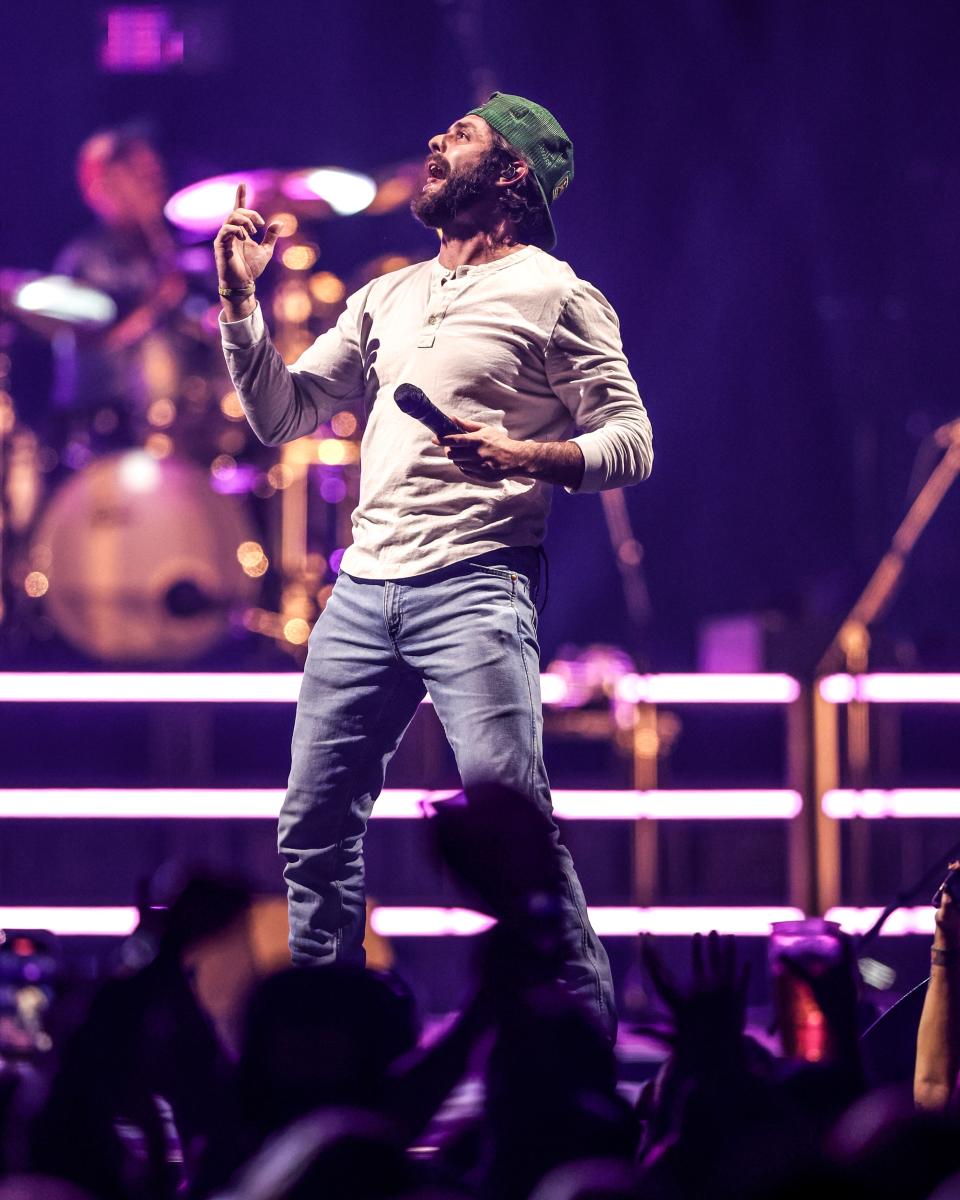 Country singer Thomas Rhett takes the stage for a near capacity crowd at Wells Fargo Arena on Thursday night.