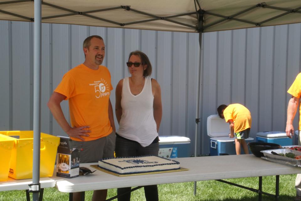 Kevin and Karla Reeves during GP Reeves&#39; 50th anniversary celebration.