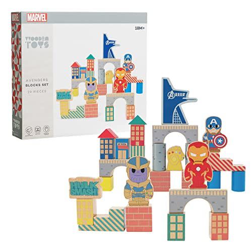 Marvel Wooden Toys Avengers Block Set