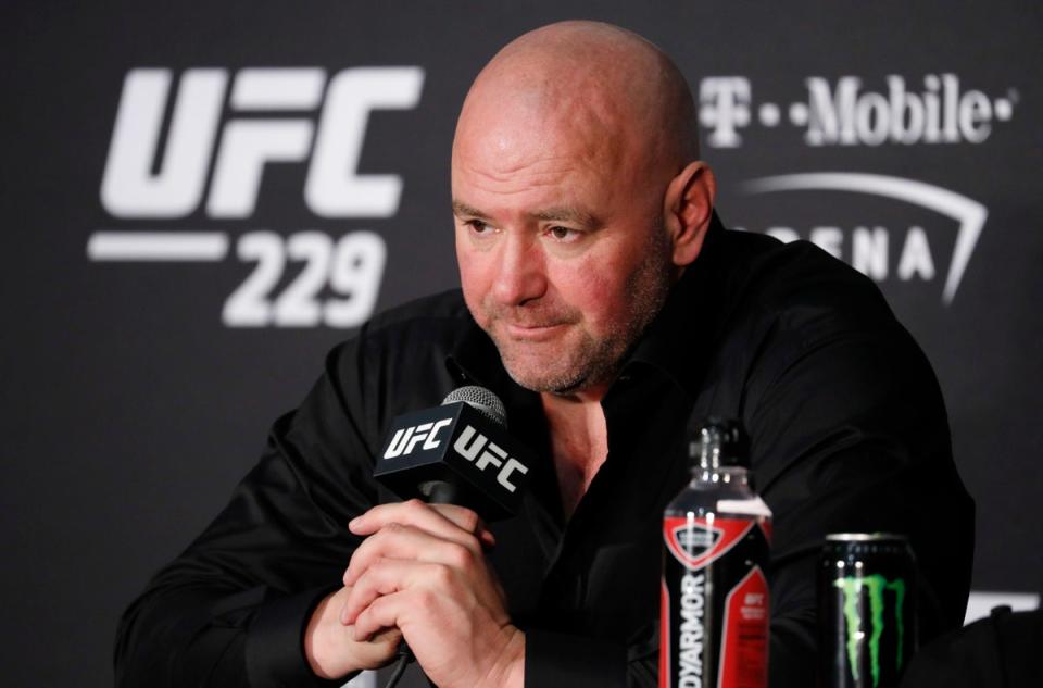 UFC president Dana White was filmed slapping his wife twice on New Year’s Eve (Copyright 2018 The Associated Press. All rights reserved.)