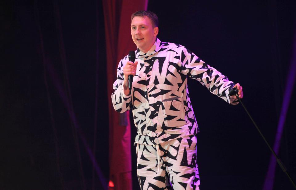 London, UK. Joe Lycett   performs at the Just For Laughs LONDON at the O2 arena, Peninsula Square, London. 3rd March 2023,  Ref:LMK11-S050323-001.  Steve Bealing/Landmark Media WWW.LMKMEDIA.COM.