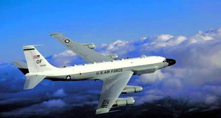 A RC-135 U.S. reconnaissance aircraft is shown in this undated military handout. REUTERS/U.S. Air Force/Handout