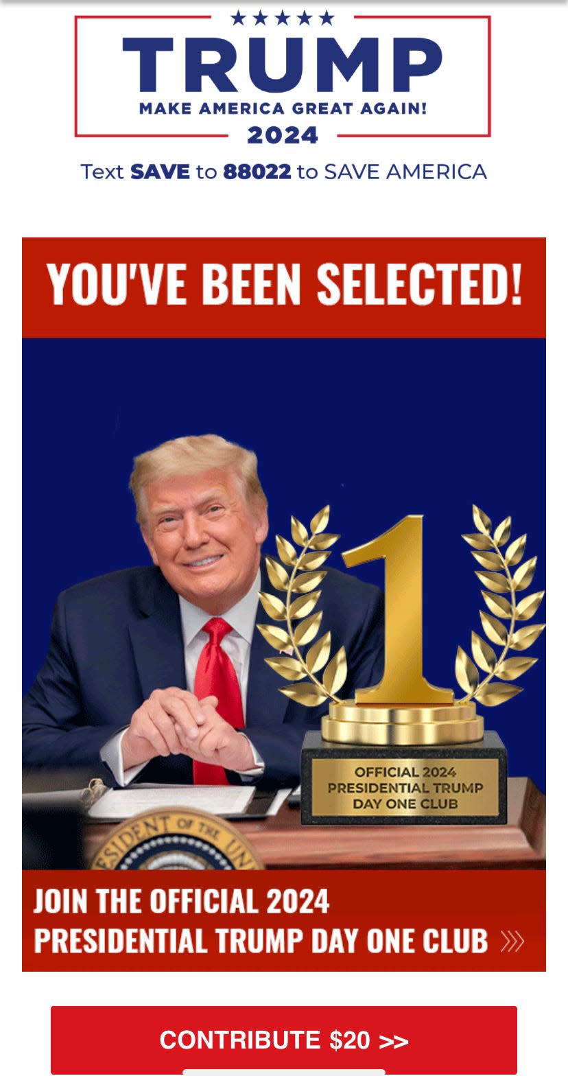 Trump fundraising ad