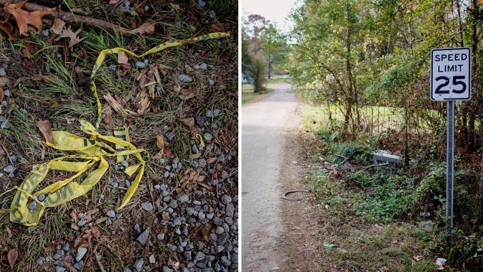 Image: Marrio Moore's homicide location in south Jackson, Miss. (Ashleigh Coleman for NBC News)