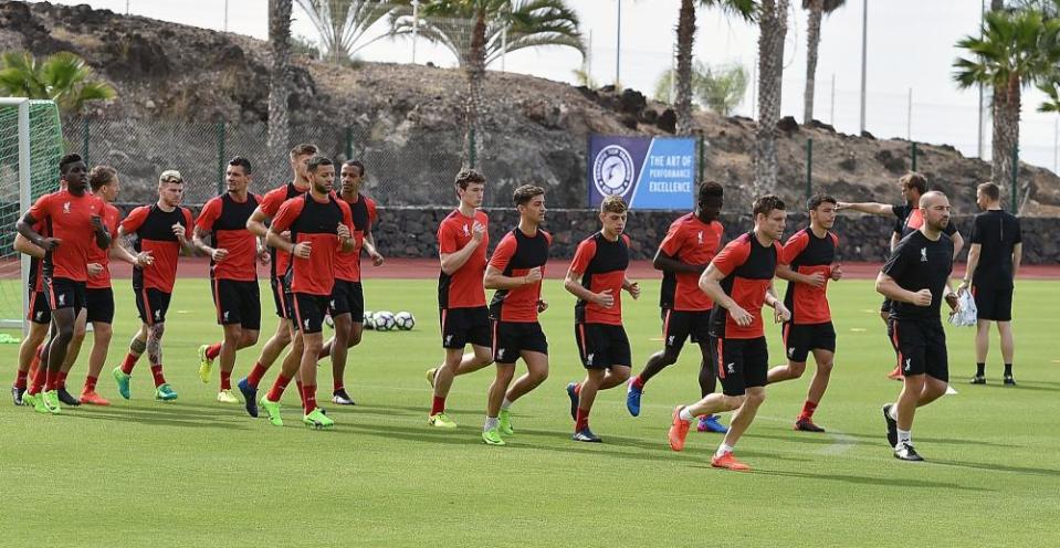 Liverpool during warm-weather training in Tenerife last week.