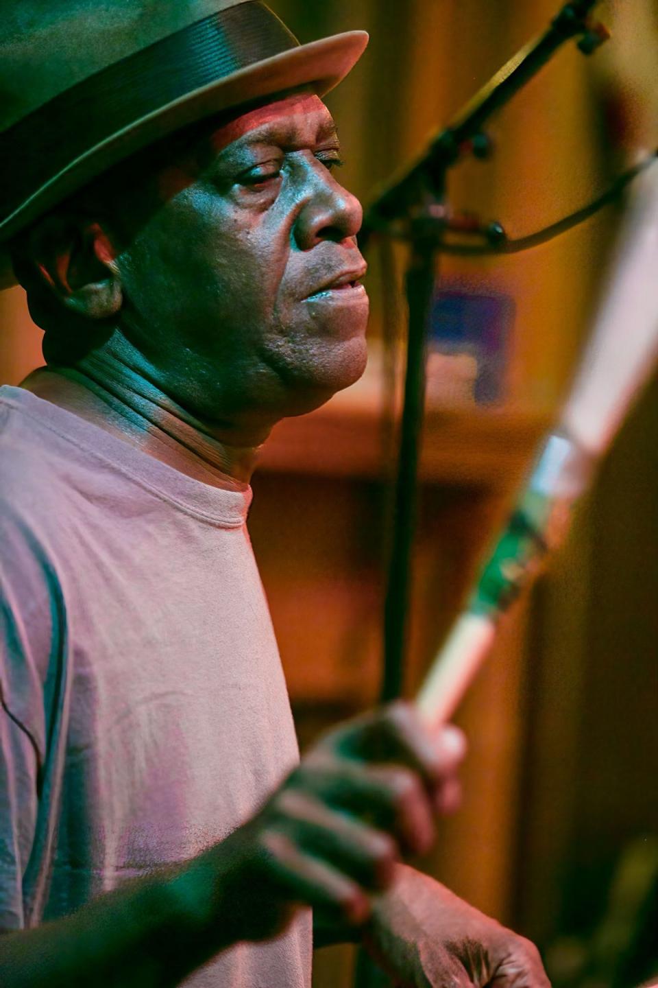 Greensboro drummer Chuck Cotton leads a band for the opening night of the Cape Fear Blues Festival June 10.