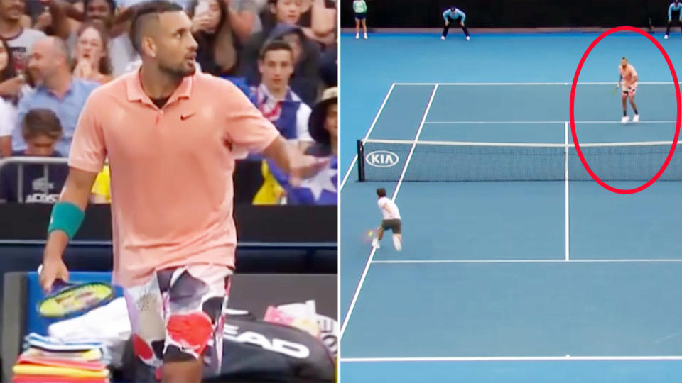 Nick Kyrgios, pictured here in action at the Australian Open.