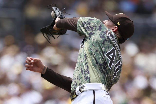 San Diego Padres' Fernando Tatis Jr. celebrates after scoring on a throwing  error by Tampa Bay Rays' Wander Franco in the third inning of a baseball  game, Sunday, June 18, 2023, in