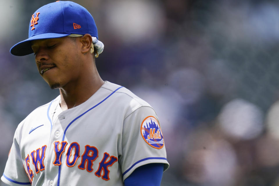 Mets pitcher Marcus Stroman doesn't need the likes of Bob Brenly reminding him of the challenges of being Black in baseball. (AP Photo/David Zalubowski)
