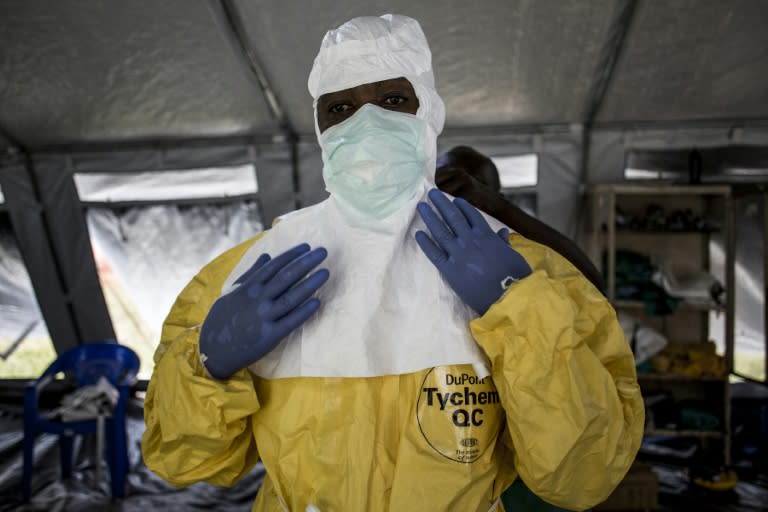 Caregivers in the fight against Ebola have to don full-body suits to protect themselves against the dangerous virus