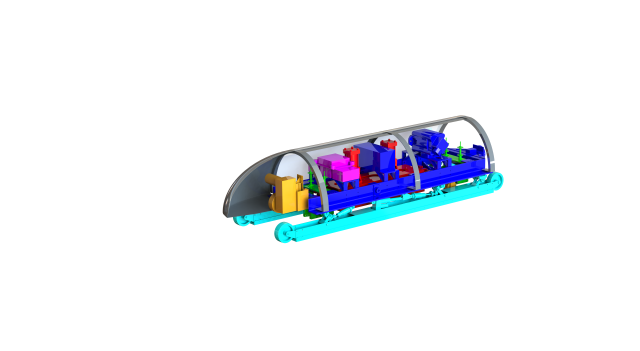 This rendering shows the MIT Hyperloop, and all the moving parts that can make it work. <span class="inline-image-credit">(MIT)</span>