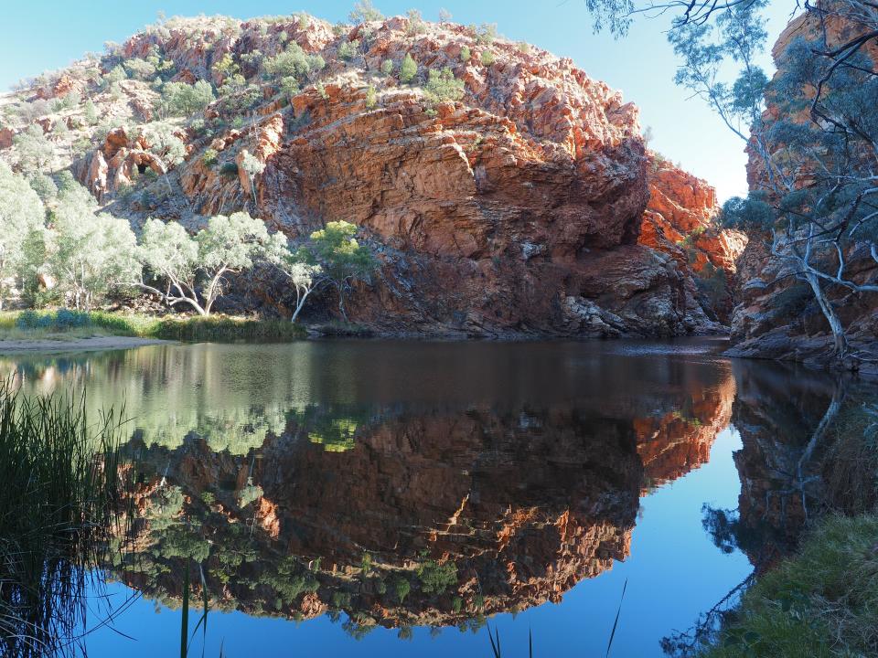 Ellery Creek in Alice Springs is definitely one of Australia's best-kept secrets. But not anymore! It boasts the most beautiful red cliffs and a freshwater waterfall that flows into the waterhole. Go tubing down Glen Helen Gorge, enjoy a picnic overlooking the most unique landscapes in the world. It's also an important refuge for local wildlife so be prepared to take some great snaps of critters.