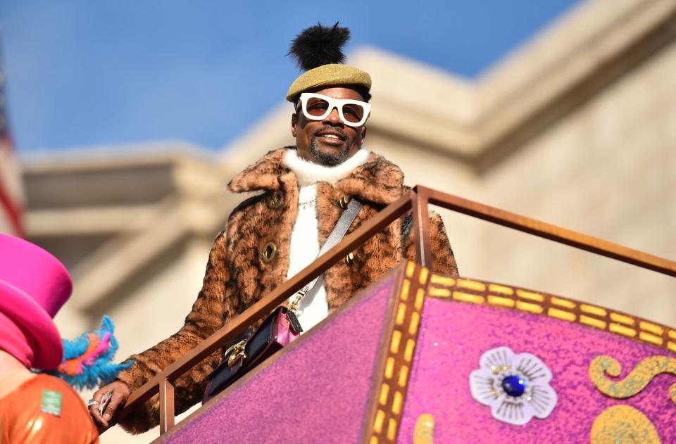 Billy Porter rode on top of the Rexy in the City float.