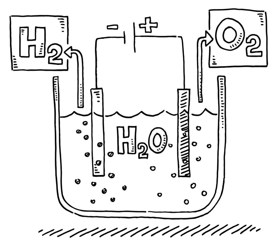 Una ilustración de la composición del agua