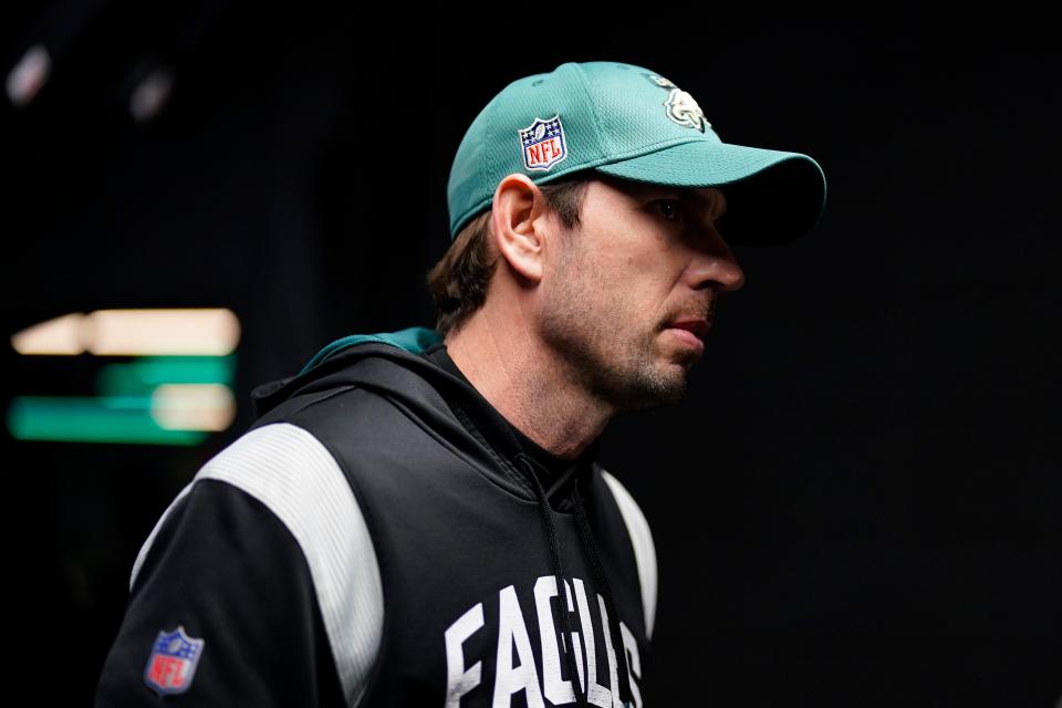 Philadelphia Eagles offensive coordinator Shane Steichen is interviewing for the Indianapolis Colts' head coaching job while also preparing his team to play in the Super Bowl against the Kansas City Chiefs.