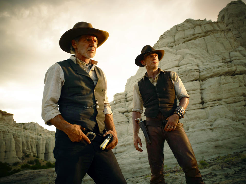 Harrison Ford and Daniel Craig in &#39;Cowboys & Aliens&#39; (Photo: Timothy White/&#xa9;Universal Pictures/Courtesy Everett Collection)