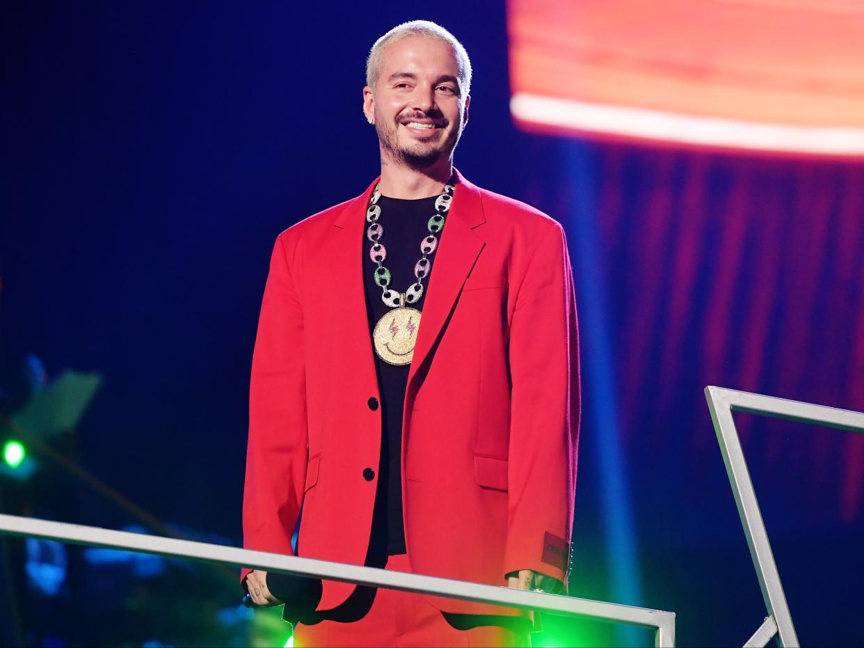 J Balvin during the 2020 Spotify Awards on 5 March 2020 in Mexico City, Mexico (Getty Images for Spotify)