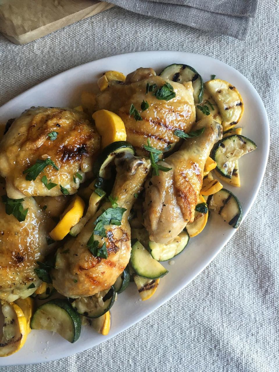 Citrus-Glazed Grilled Chicken and Zucchini