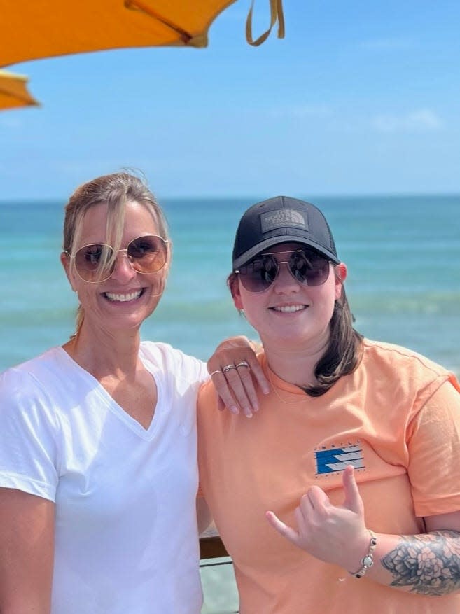 Courtney Dayton, right, and Shelly Straub came up with the idea for The Pen Pal Adventure Book.