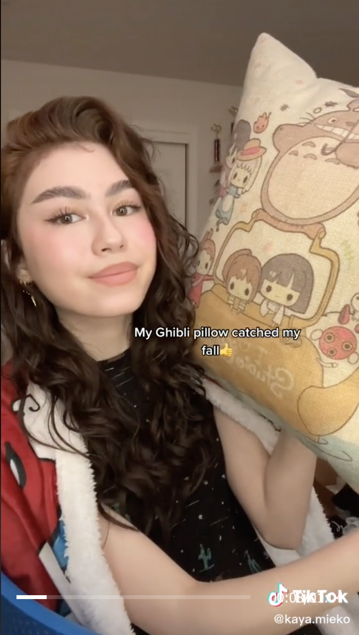 Screen shot from Kaya's TikTok video