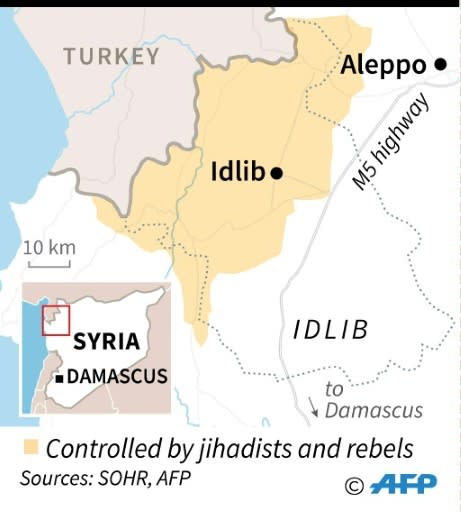 Map of Syria's Idlib province