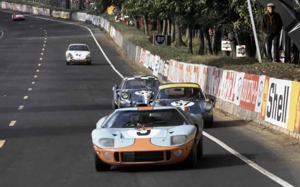 The 2018 dinner celebrates the famous Gulf-liveried Ford GT40's win at the 1968 Le Mans 24 Hours - Rex Features